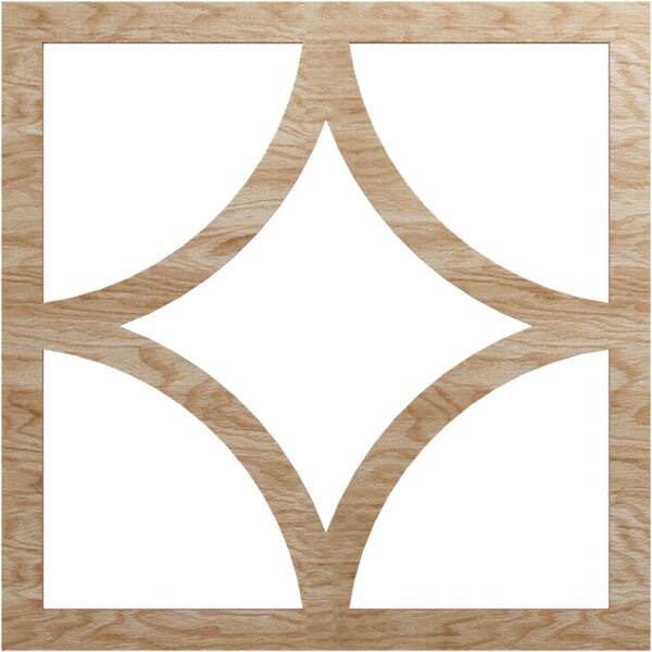 Ekena Millwork Statesman Wood Fretwork Pierced Ceiling Medallion, Red Oak, 22"OD x 14 1/8"ID x 3/8"T CMWP22X22X0375STRO - main